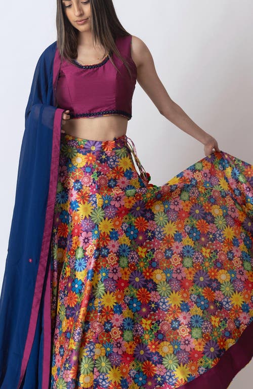 Raas Kari Floral Chaniya Choli In Multi