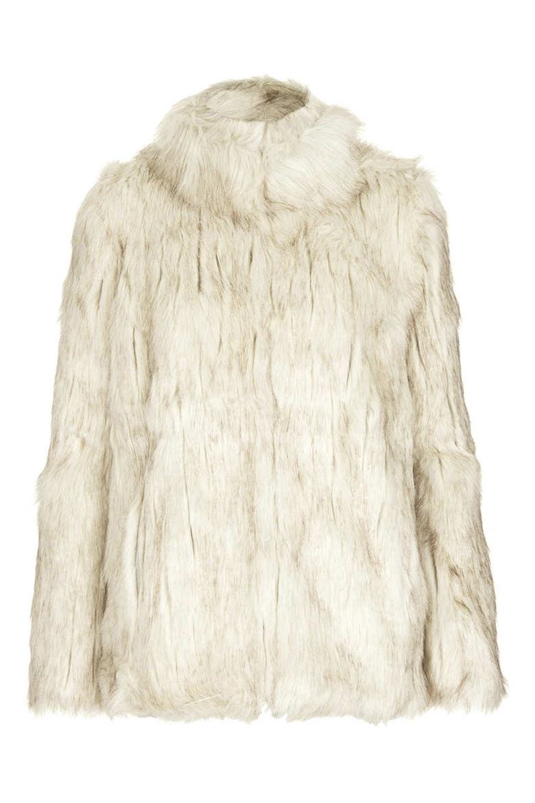 'Margot' Faux Fur Coat, Alternate, color, CREAM