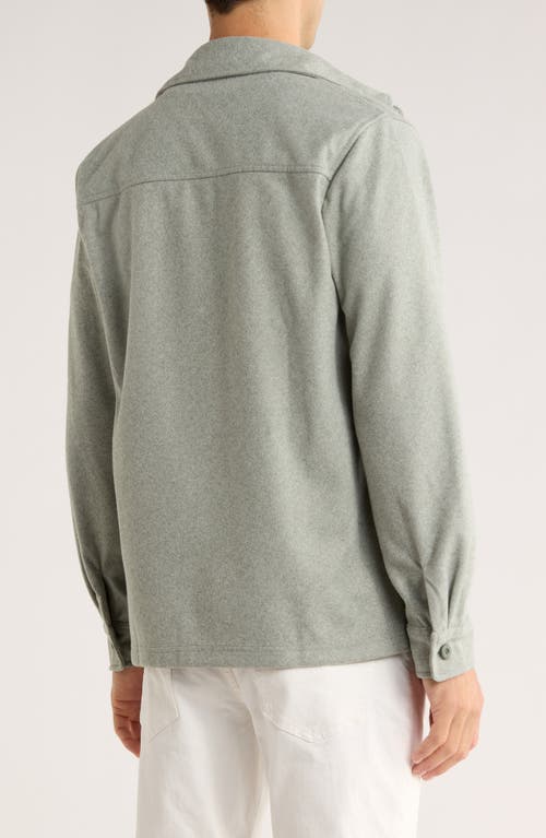 Lucky Brand Piqué Knit Utility Overshirt In Gray