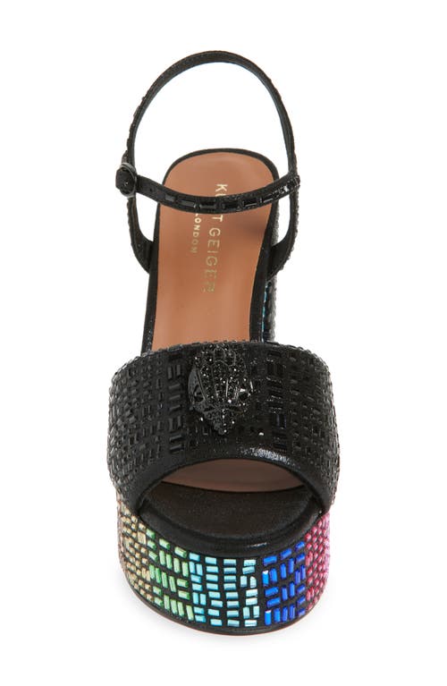 Kurt Geiger London Kensington Ankle Strap Platform Sandal In Gray