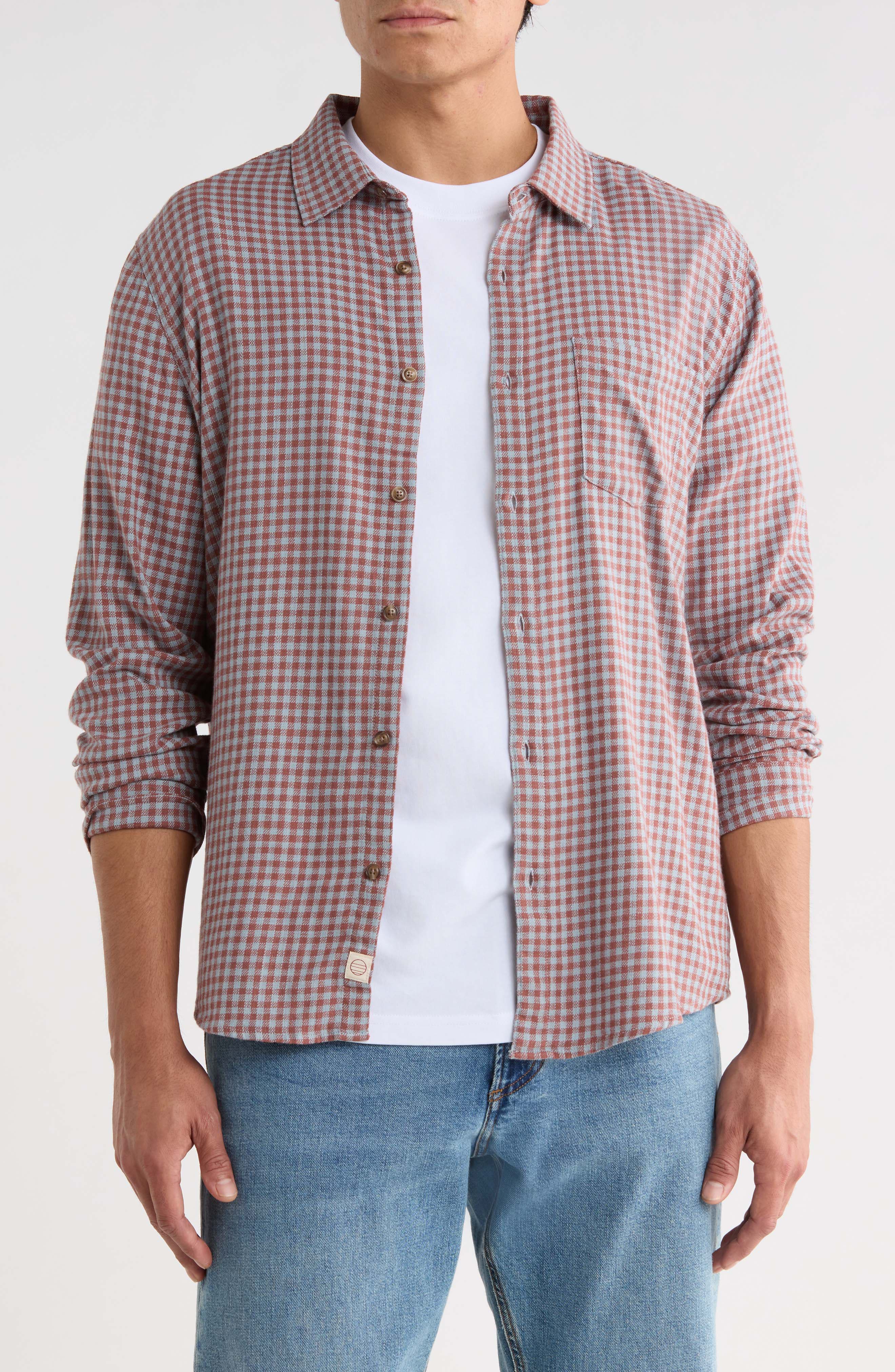 selected BURGUNDY/ BLUE GINGHAM