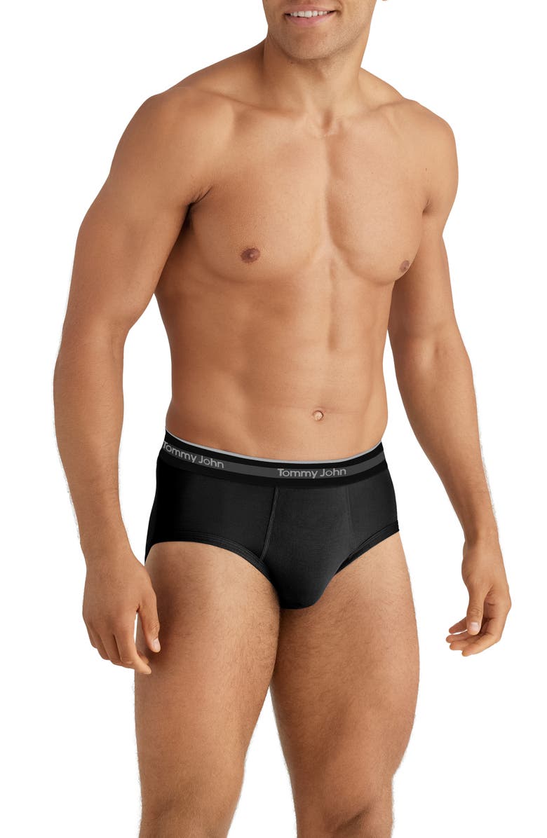 Tommy John 3-Pack Comfort Micro Briefs, Main, color, Black Turbulence Monument