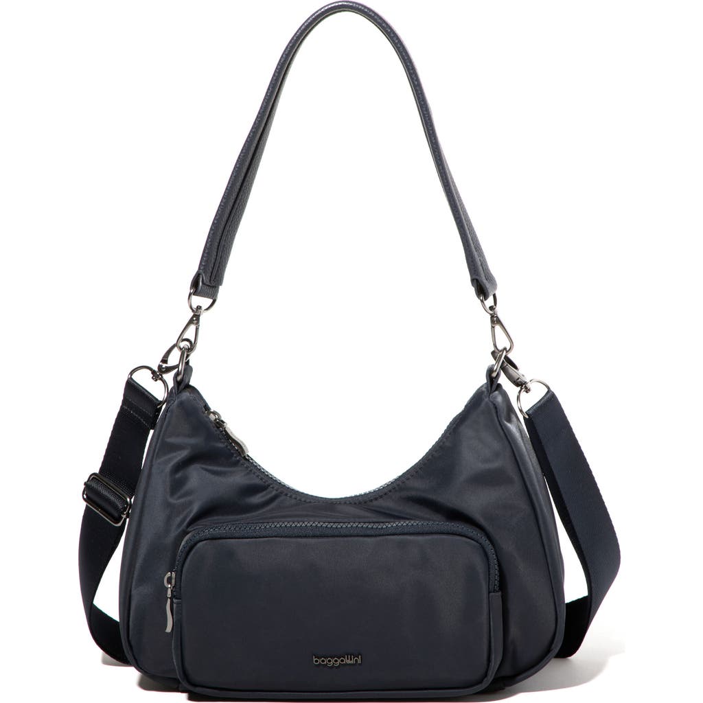 Baggallini Savannah Crossbody Bag In French Navy Twill