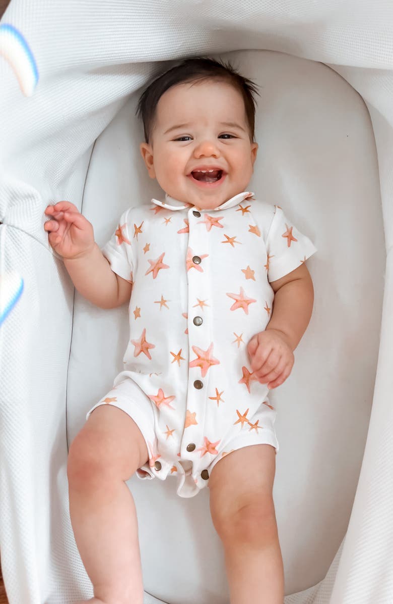 L'ovedbaby Starfish Organic Cotton Coveralls, Alternate, color, 