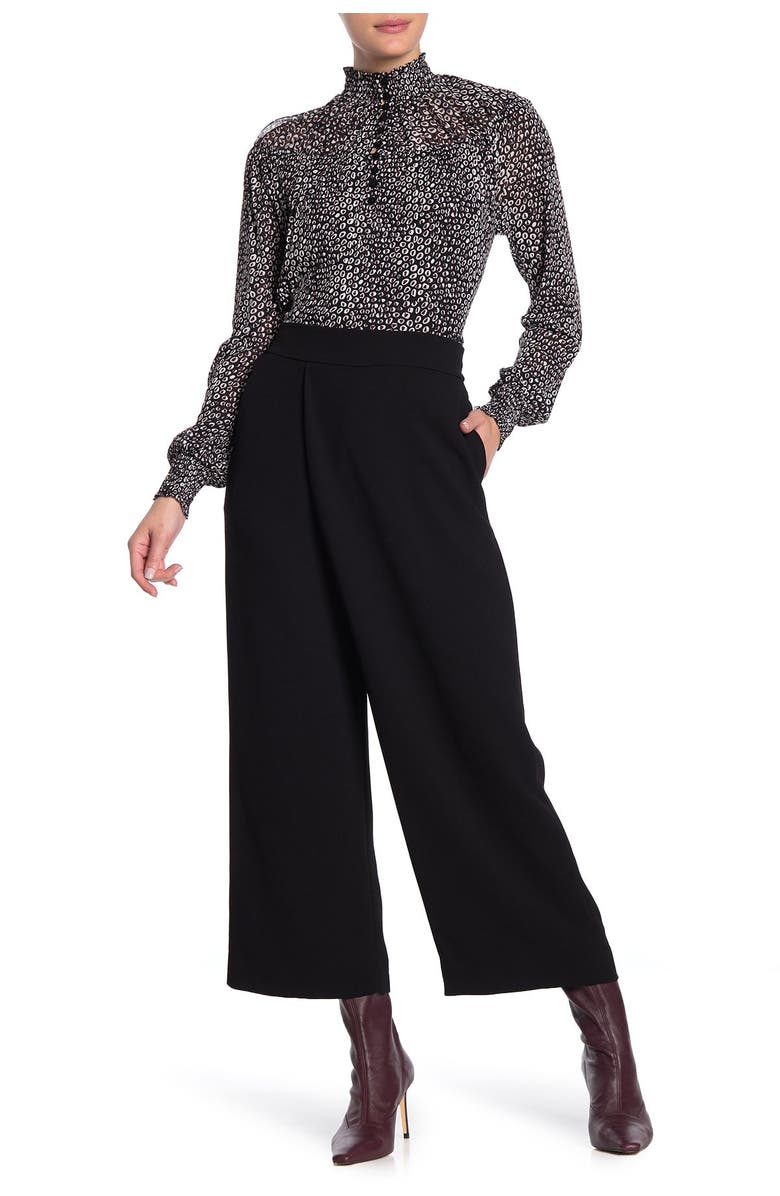 Diane von Furstenberg Soleil Asymmetric Wide Leg Pants, Alternate, color, 