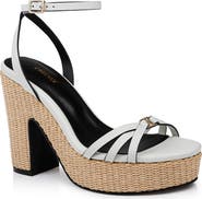 L'AGENCE Genevra Ankle Strap Platform Sandal