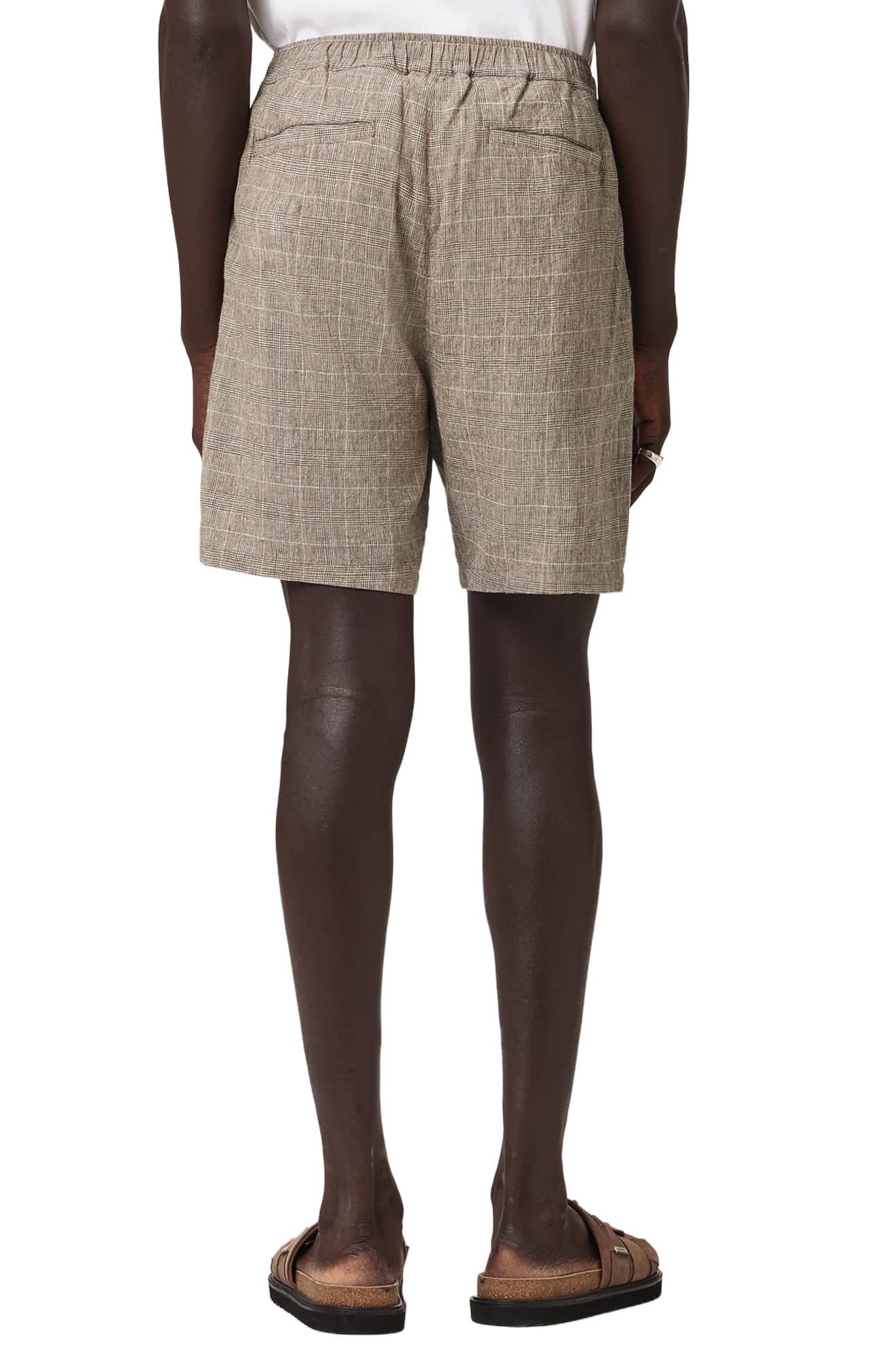 Keal Glen Plaid Linen Blend Shorts - image 2
