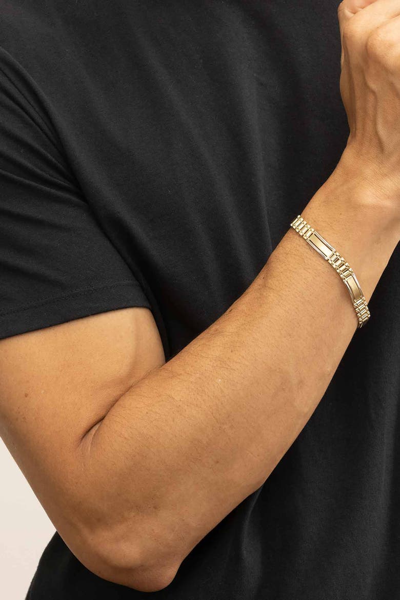 10K Two Tone Gold Bogart Bracelet, Alternate, color, 10K Two-tone Gold