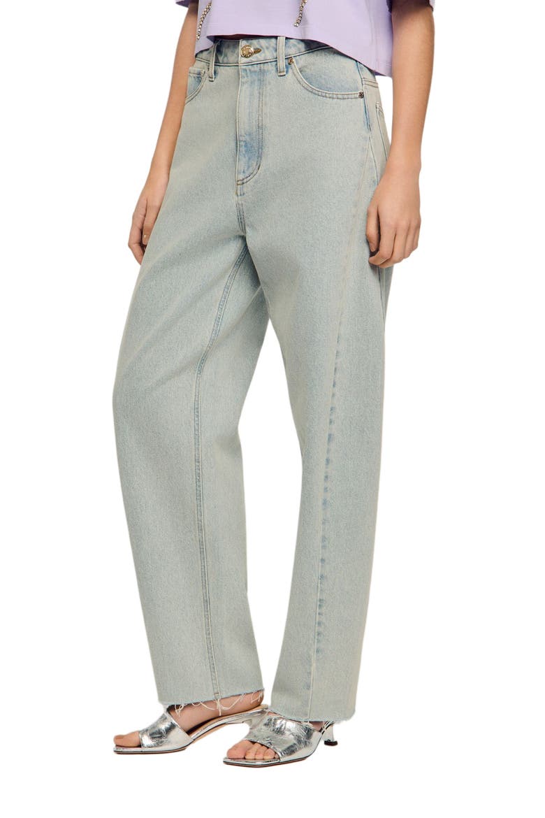 Barrel jeans, Main, color, Light bu jean