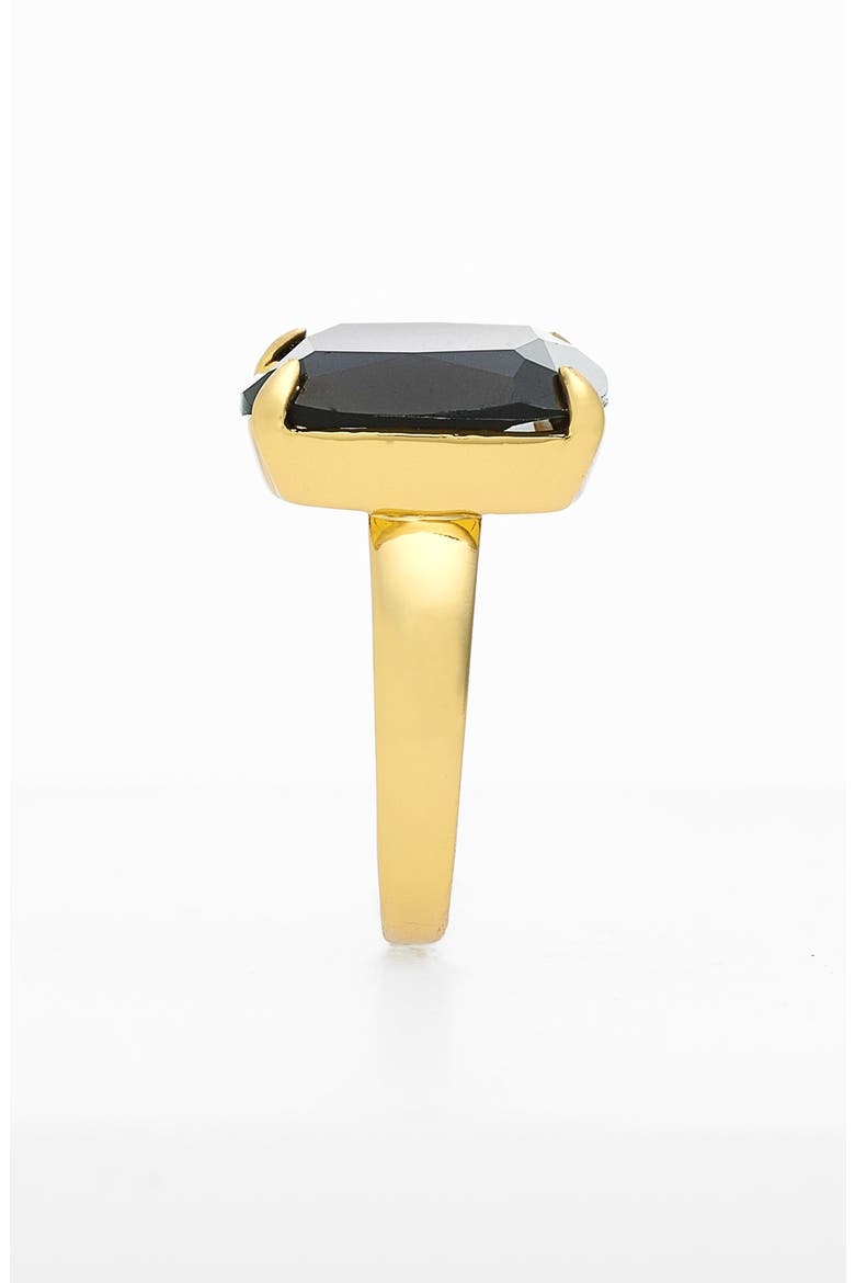 'branton square' stone ring (Nordstrom Exclusive), Alternate, color, CHARCOAL GREY/ GOLD