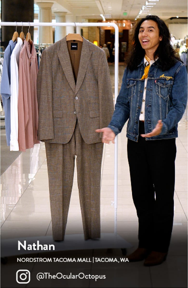 Plaid Cotton & Wool Blend Suit, sales video thumbnail