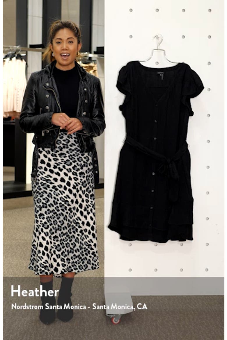 Asymmetrical Ruffle Fit & Flare Dress video