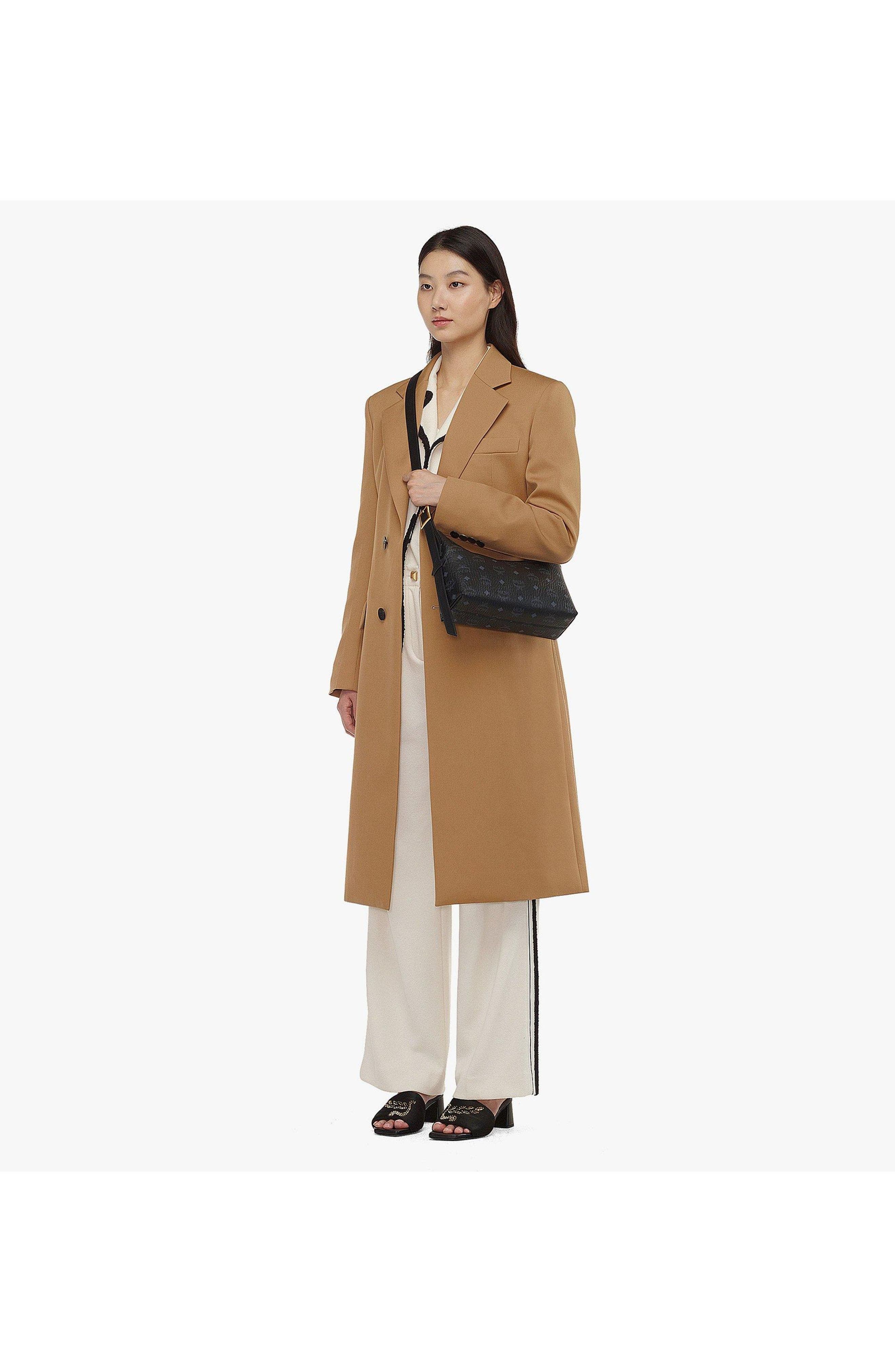 MCM Aren Hobo in Visetos, Alternate, color, Black