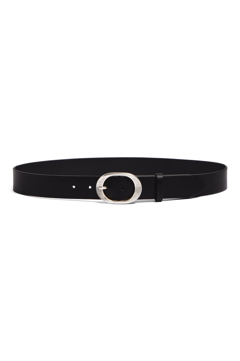 Vera Leather Belt, Main, color, BLACK