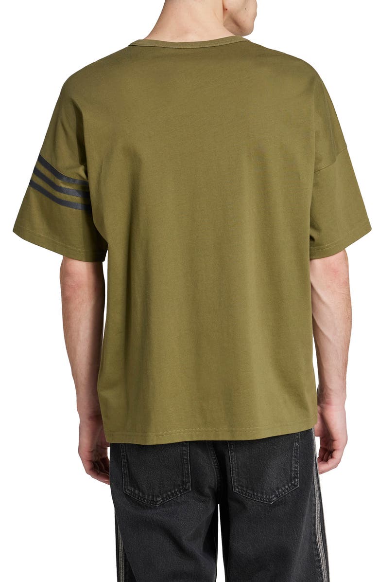 adidas Neuclassics Oversize Cotton T-Shirt, Alternate, color, Focus Olive