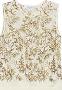 Giambattista Valli Embroidered Cashmere & Silk Sleeveless Sweater