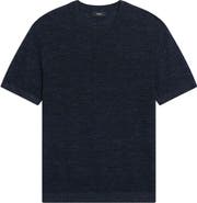 Theory Kolben Pacific Short Sleeve Textured Knit Sweater
