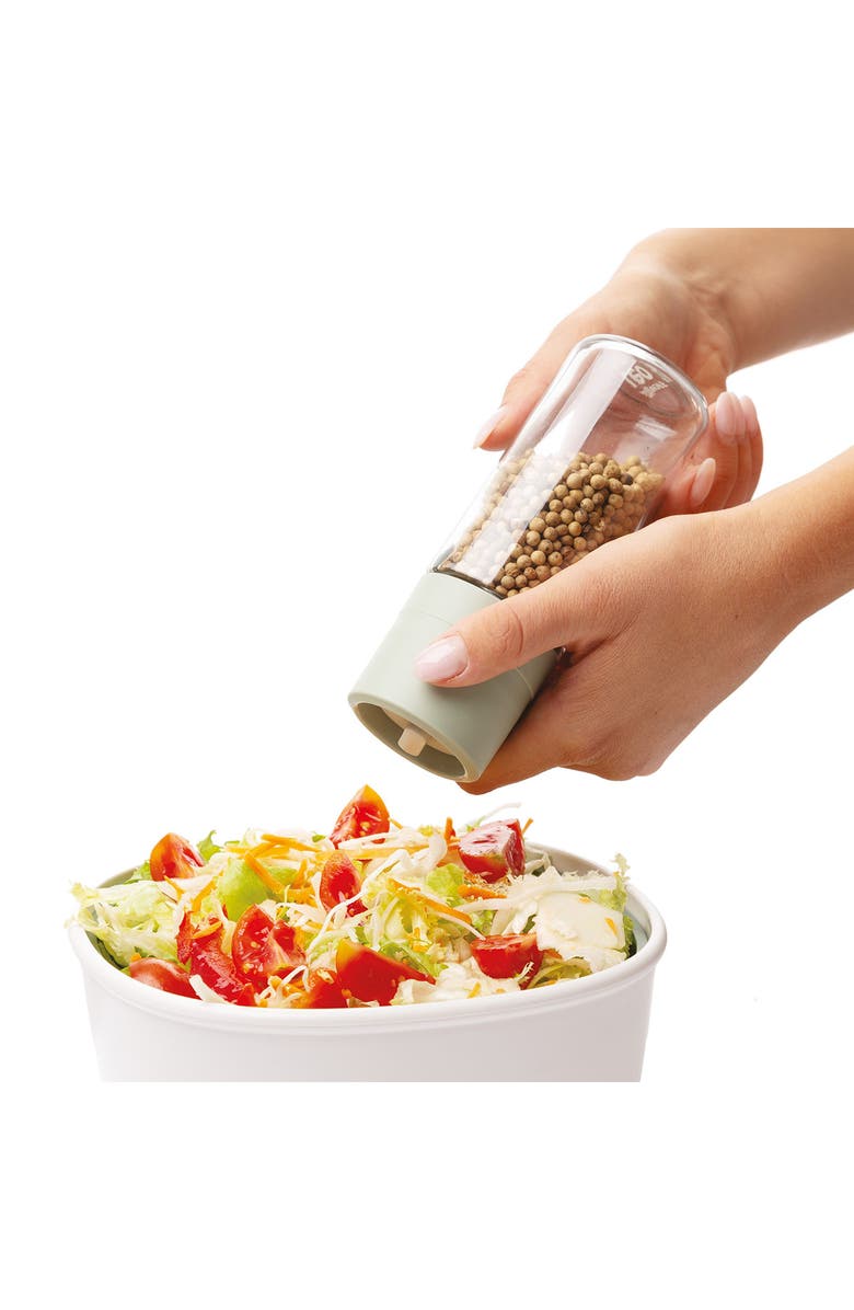 BergHOFF Leo Balance Glass Salt & Pepper Grinder Set, Alternate, color, Green