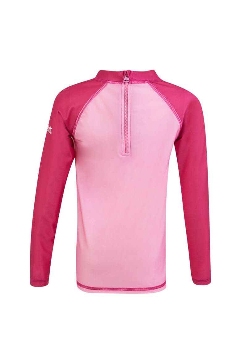 Childrens/Kids Luna The Unicorn Rash Guard, Alternate, color, Sweet Pink