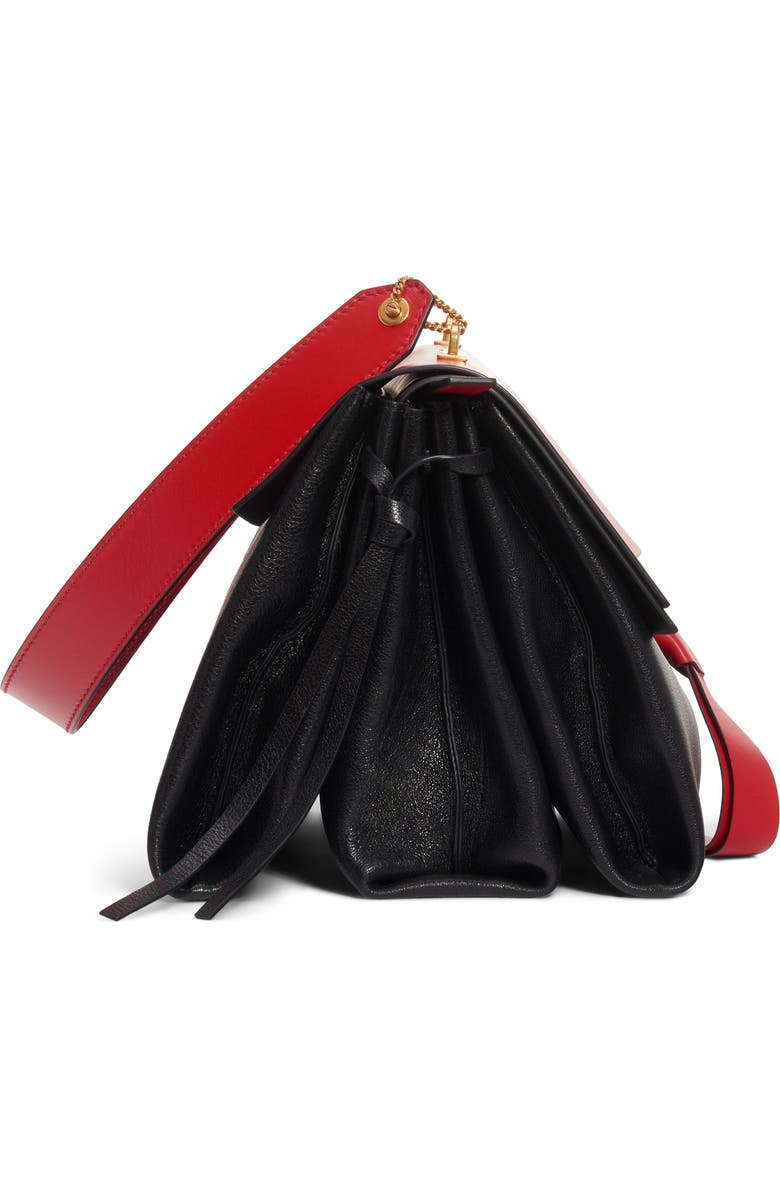 Valentino Garavani Medium V-Ring Leather Shoulder Bag, Alternate, color,