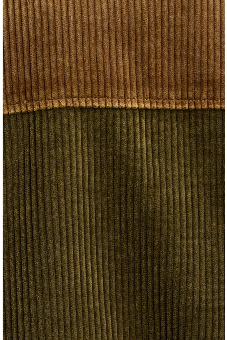 Faux Shearling Lined Corduroy Jacket, Alternate, color, OLIVE MULTI