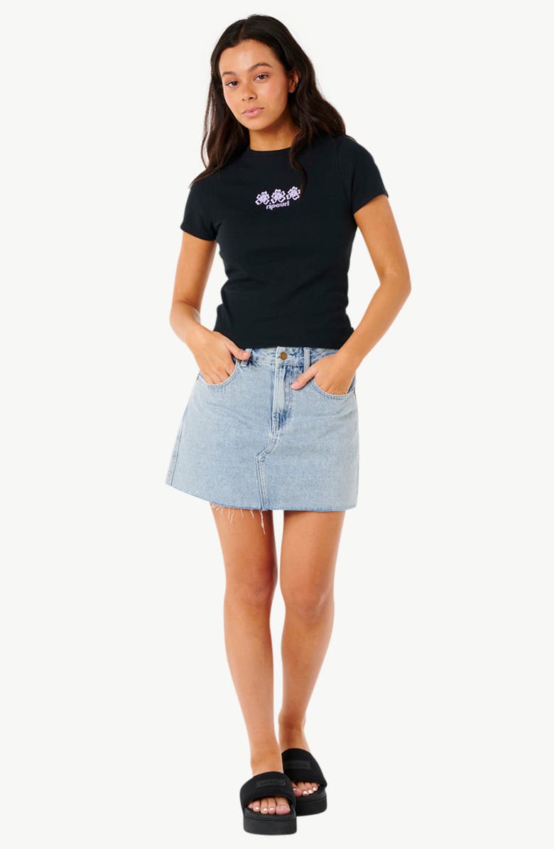 Rip Curl Neon Isles Fitted T-Shirt, Alternate, color, Black