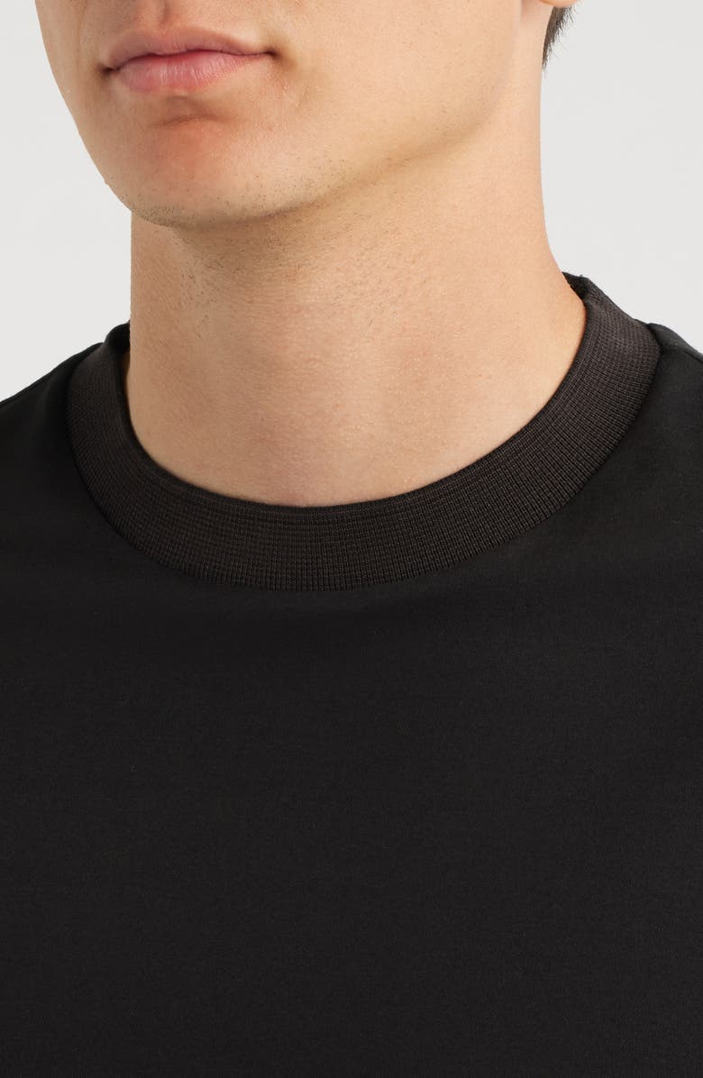 BOSS Tessler Cotton Ringer T-Shirt, Alternate, color, Black