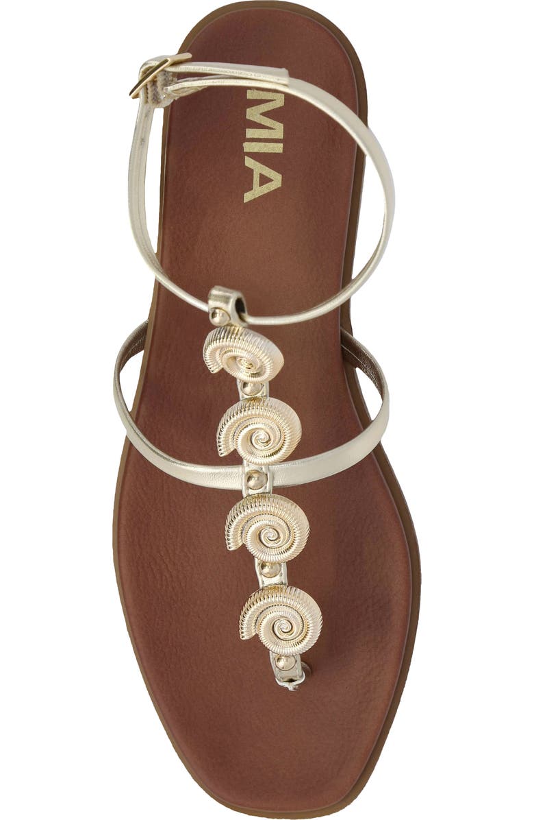 MIA Dorcie Ankle Strap Sandal, Alternate, color, Soft Gold