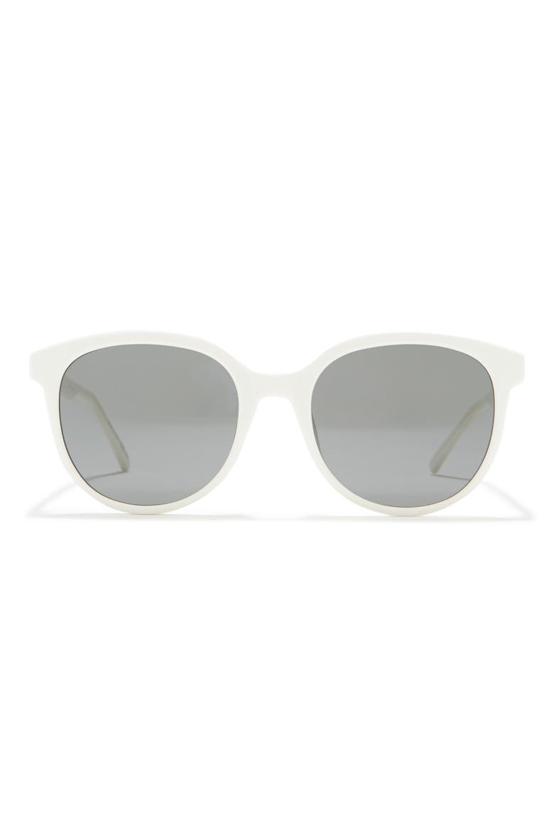 55mm Round Oval Sunglasses, Main, color, IVORY IVORY GREY/GRY