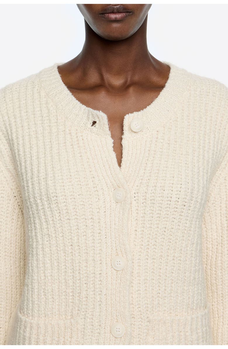 Bimba y Lola Short Fitted Cardigan, Alternate, color, Ivory