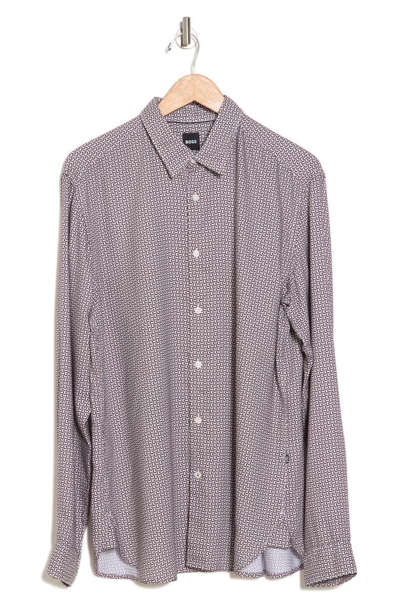 BOSS Roger Tencel<sup>®</sup> Lyocell Button-Up Shirt, Alternate, color,