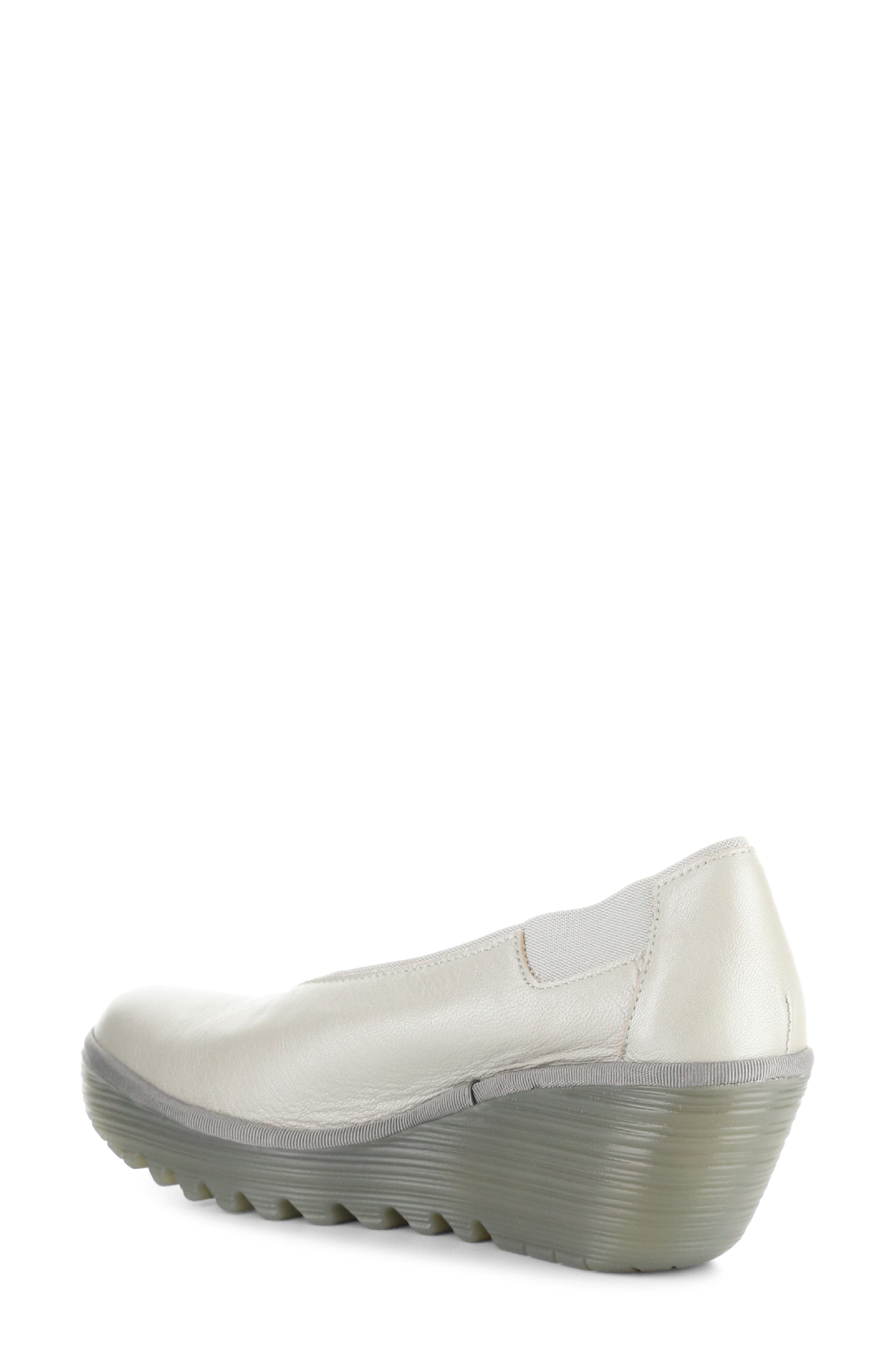 Fly London Yoza Wedge Ballet Shoe, Alternate, color, Silver Borgogna