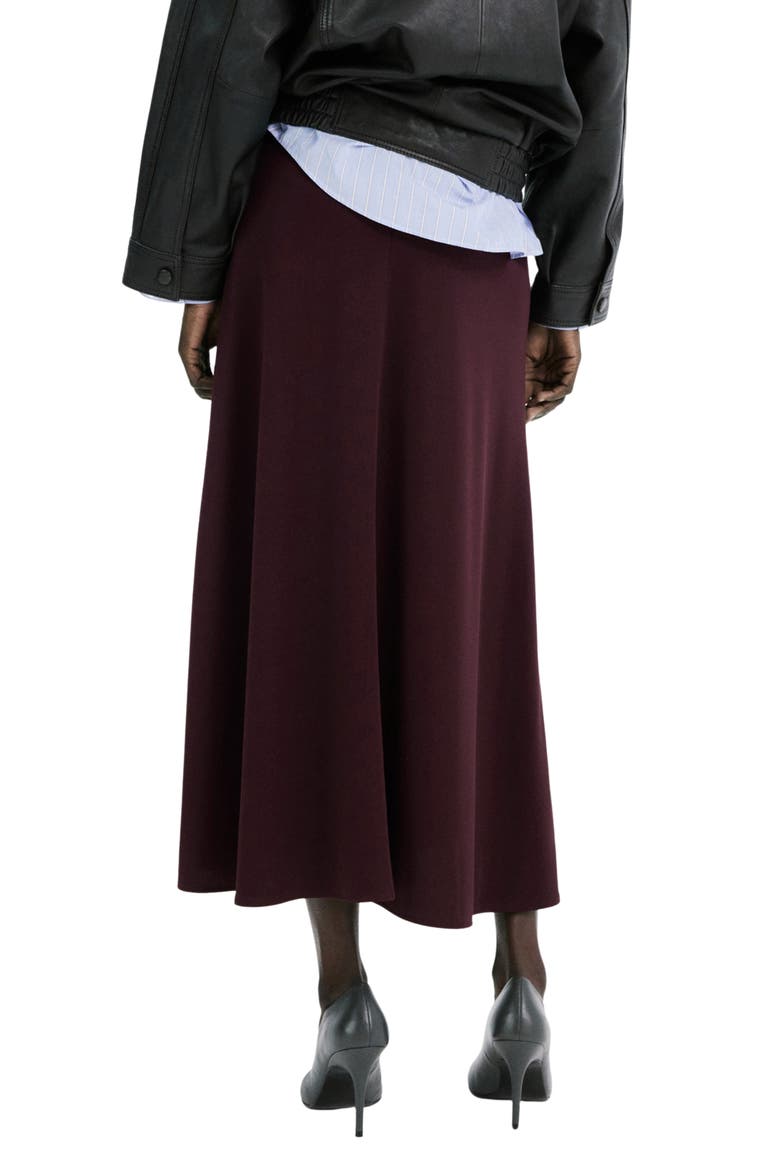 Fine Knit Midi Skirt, Alternate, color, WINE