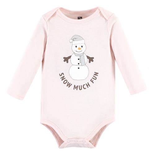 Hudson Baby Little Soft Cotton Long-sleeve One-piece 3pk