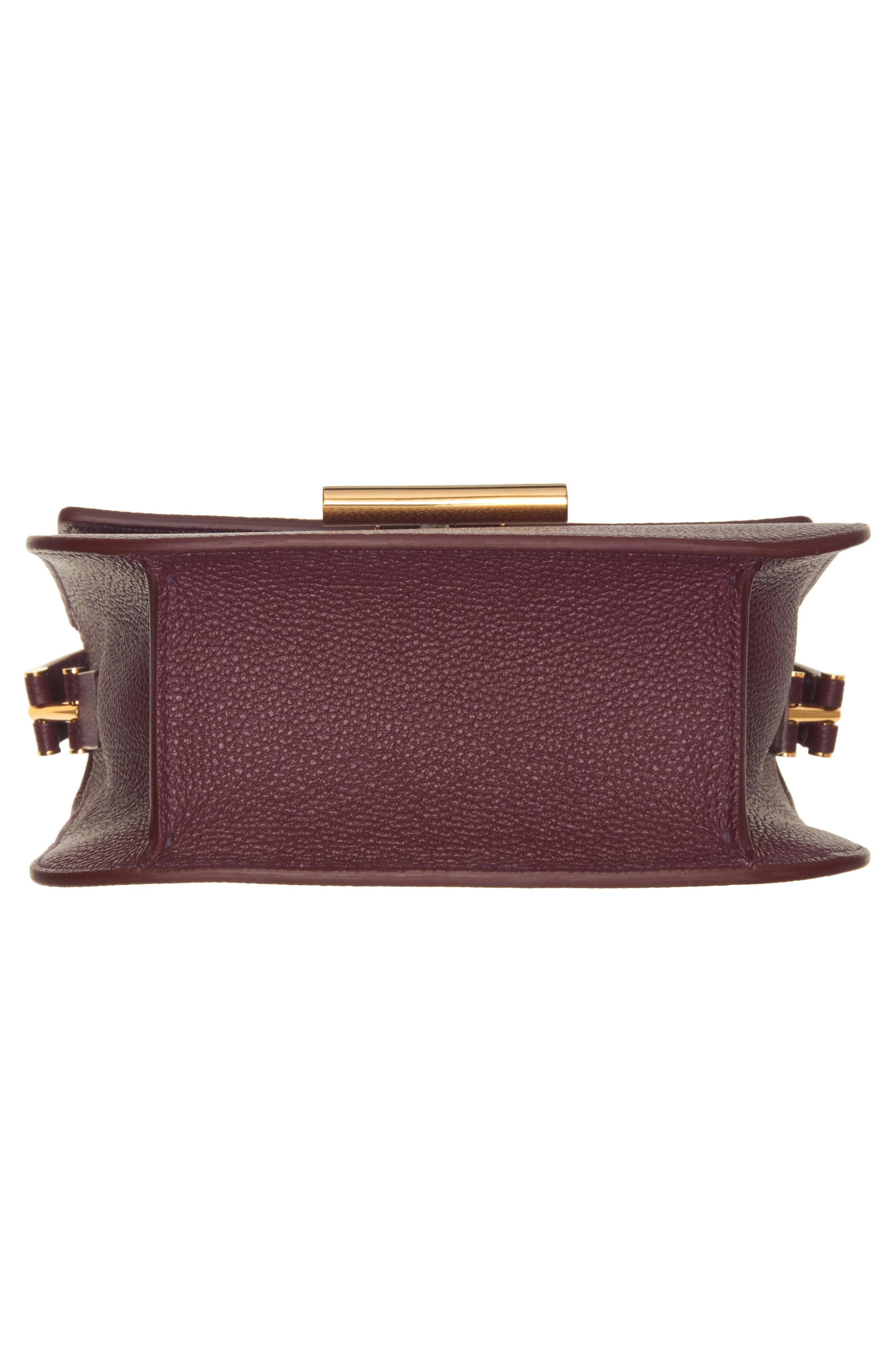 TOM FORD Mini Tara Grained Leather Crossbody Bag, Alternate, color, 1R025 Red Plum