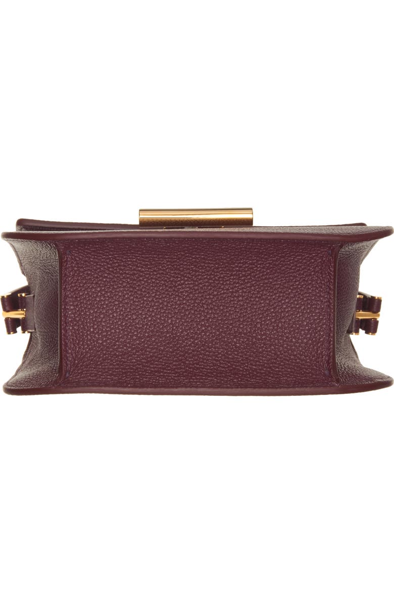 TOM FORD Mini Tara Grained Leather Crossbody Bag, Alternate, color, 1R025 Red Plum