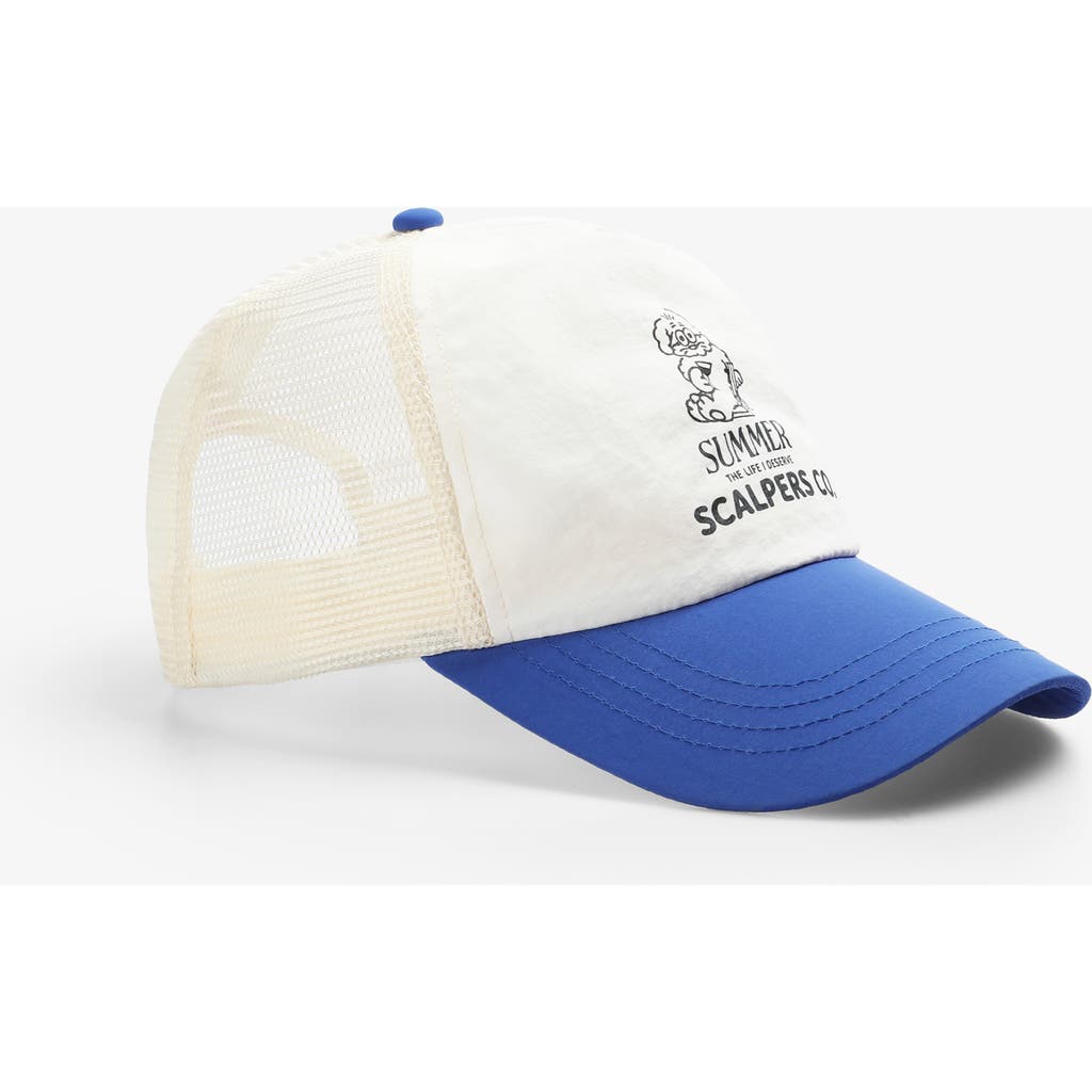 Scalpers Cove Trucker Cap In Blue