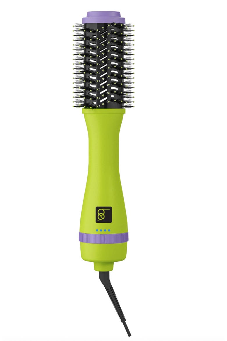 Volumizing Blowout Brush, Main, color, GREEN/ VIOLET