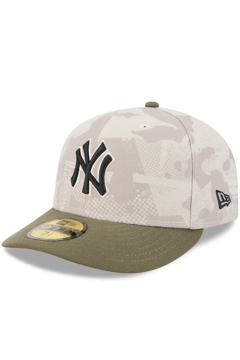 Men's New Era Light Beige/Olive New York Yankees 2025 Armed Forces Day 59FIFTY Fitted Hat, Alternate, color, Light Beige