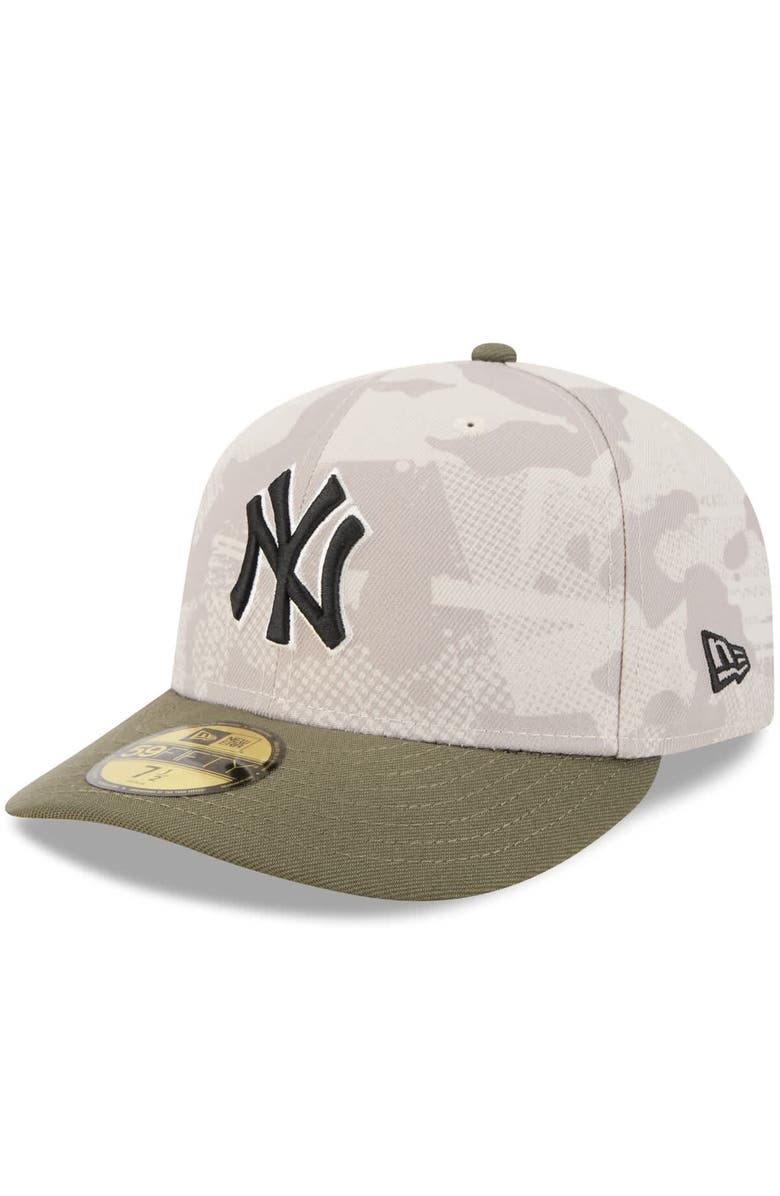 New Era Men's New Era Light Beige/Olive New York Yankees 2025 Armed Forces Day 59FIFTY Fitted Hat, Alternate, color, Light Beige
