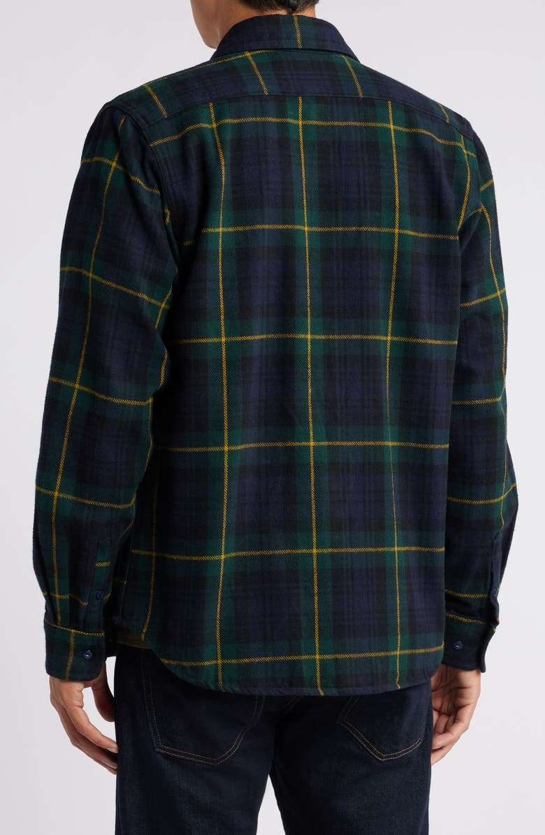 Schott NYC Two-Pocket Long Sleeve Flannel Button-Up Shirt, Alternate, color, Blackwatch