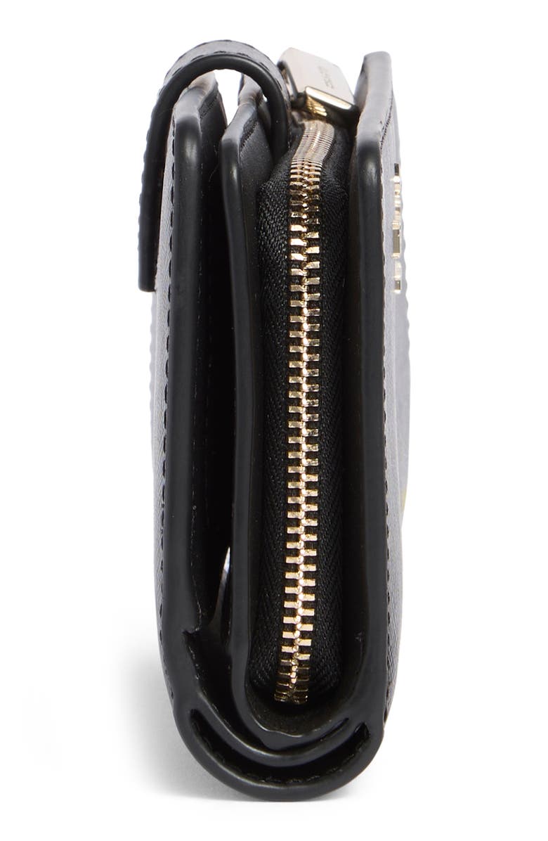 Kate Spade New York staci medium bifold leather wallet, Alternate, color, Black