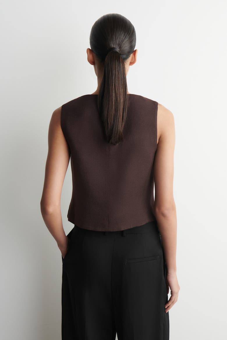 Tailored Vest, Alternate, color, BROWN