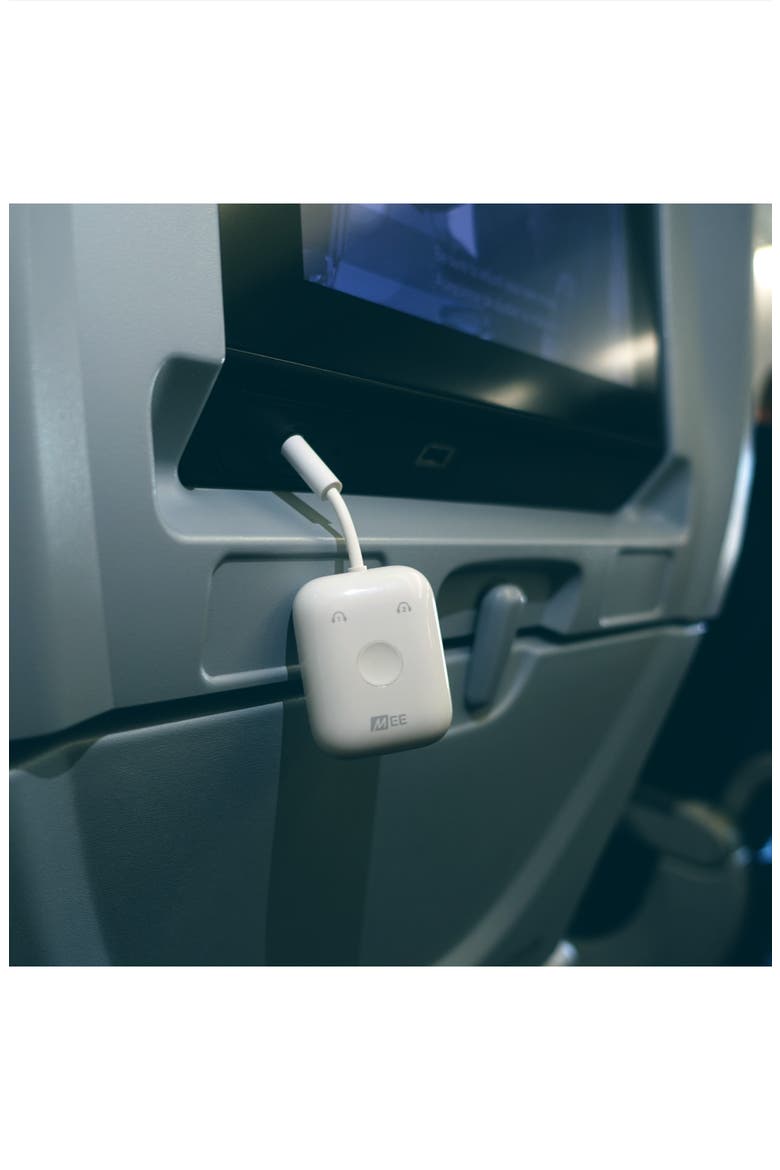 Connect Air In-Flight Bluetooth Wireless Audio Transmitter for AirPods & Headphones, Alternate, color, White