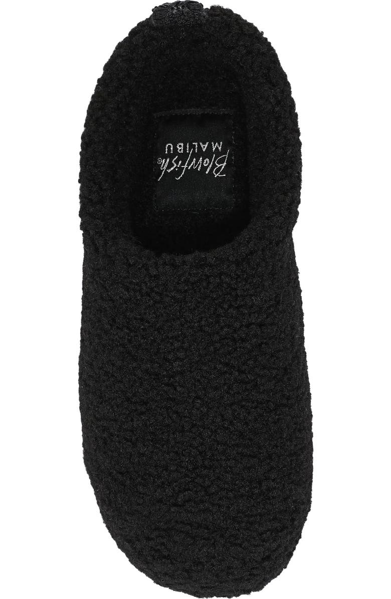 Blowfish Malibu Cushie Faux Shearling Slipper, Alternate, color, Black Faux Shearling