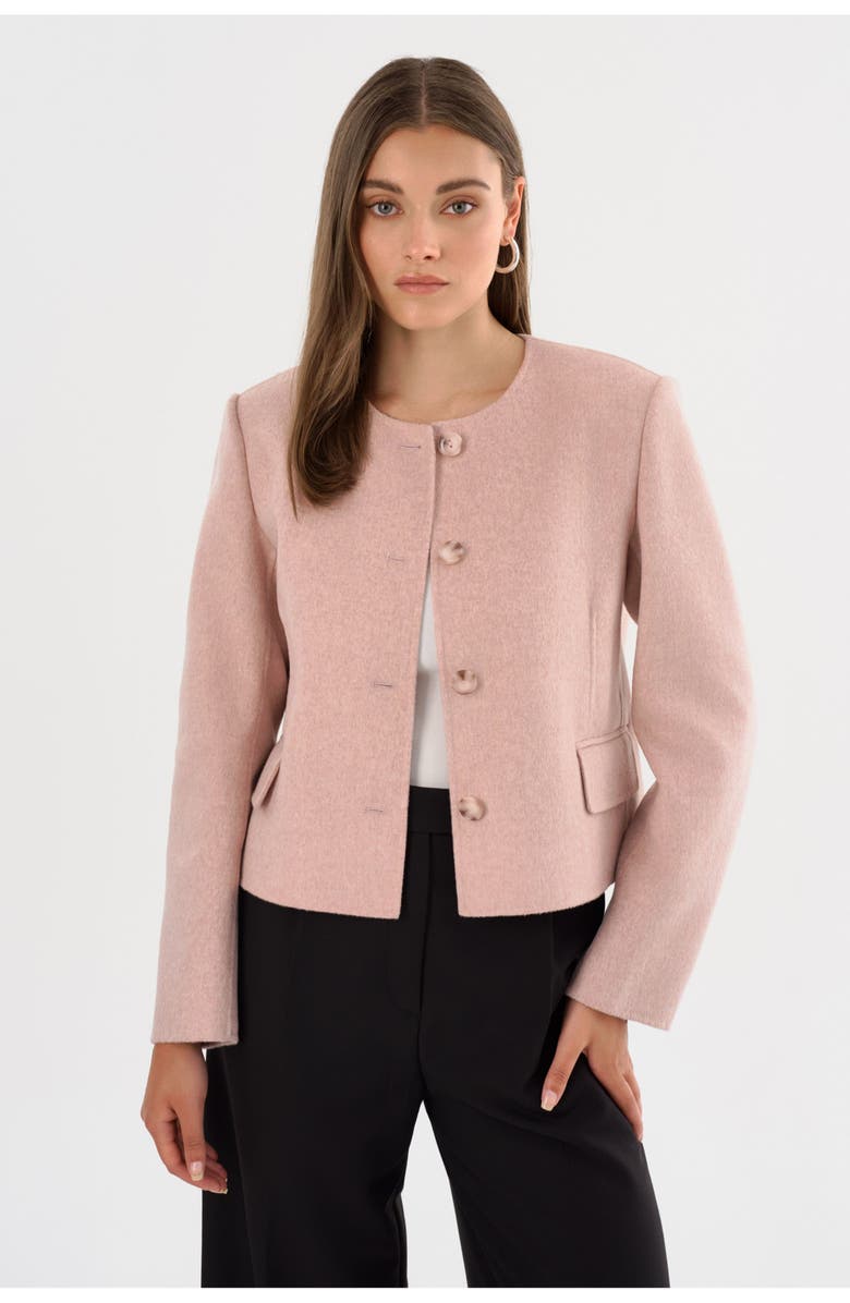 LAMARQUE ALESSIA | Double Face Wool Jacket, Main, color, Heather Pink