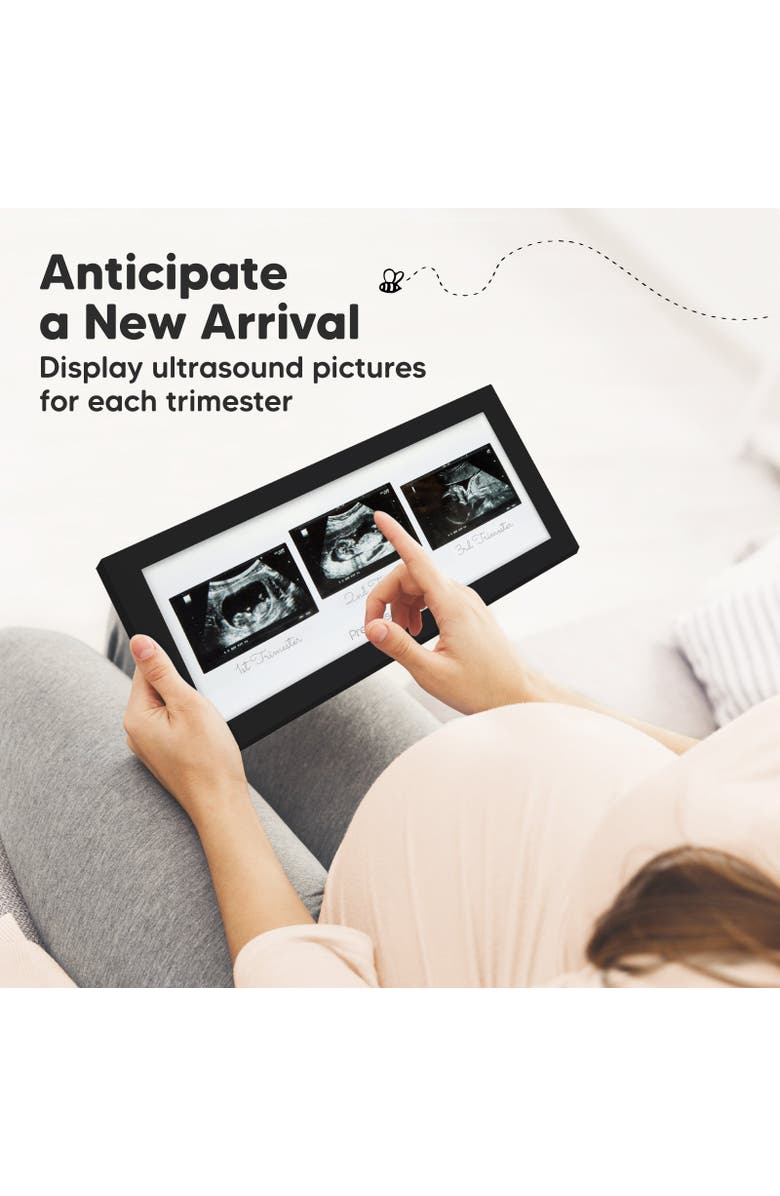 KeaBabies Trio Baby Sonogram Frame, Alternate, color, Onyx Black
