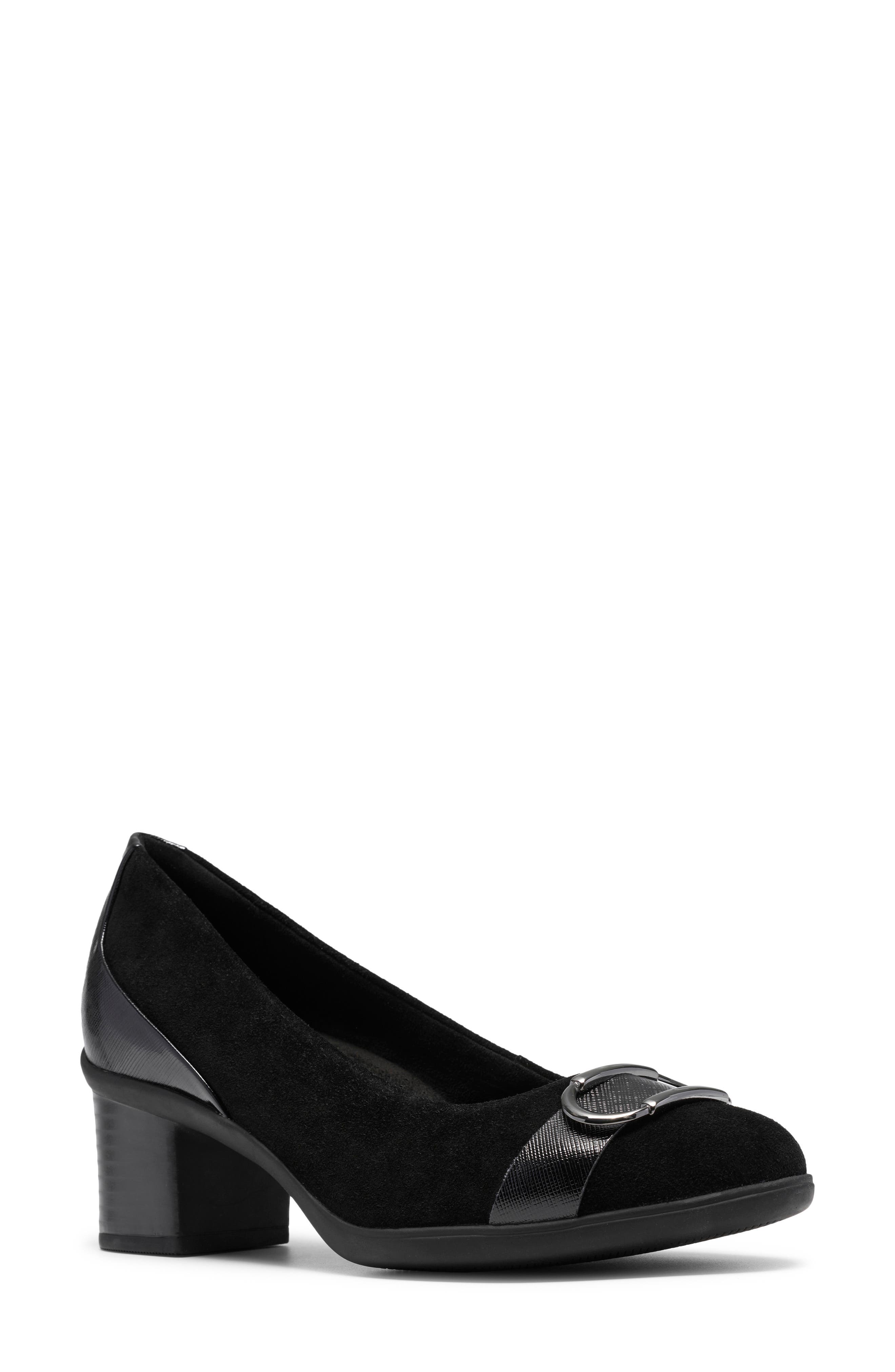 Shaya Lux Leather Pump, Main, color, BLACK SUEDE