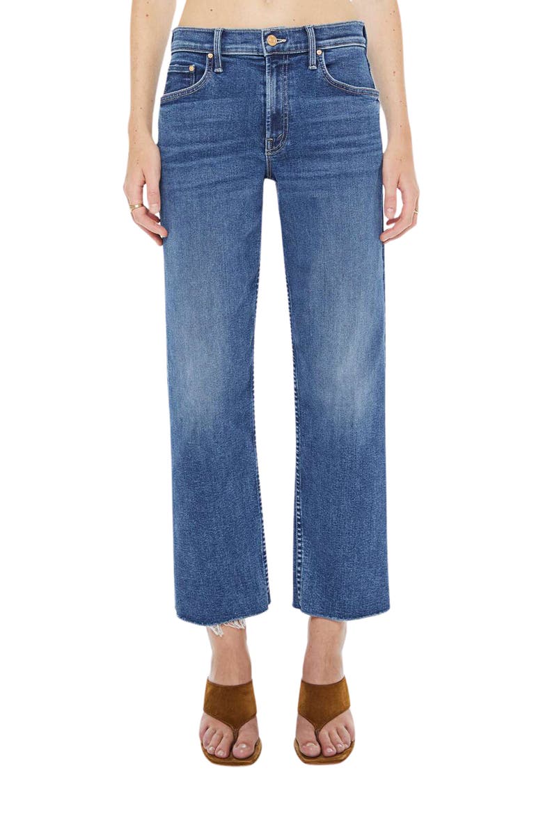 MOTHER The Newbie High Waist Crop Straight Leg Jeans, Main, color, Prized Possession