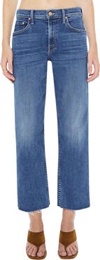 MOTHER The Newbie High Waist Crop Straight Leg Jeans